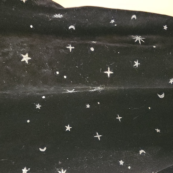 Wild flabel XS black body suit with silver moon and stars and glitter. open back - Picture 4 of 10
